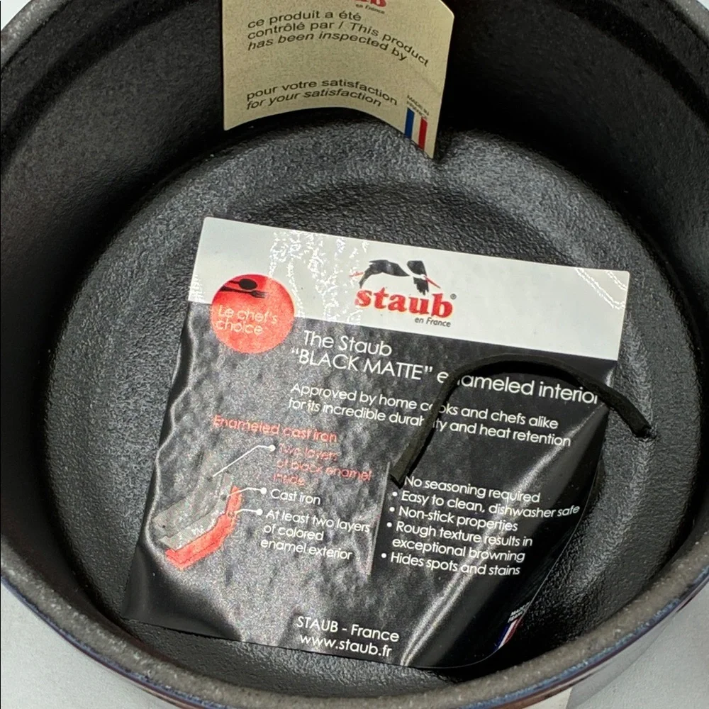 Staub 8oz Mini Round Dutch Oven with Lid Dark Blue